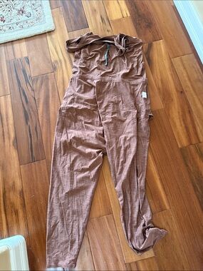 Vouri Women's Brown/ mauve Strapless Jumpsuit